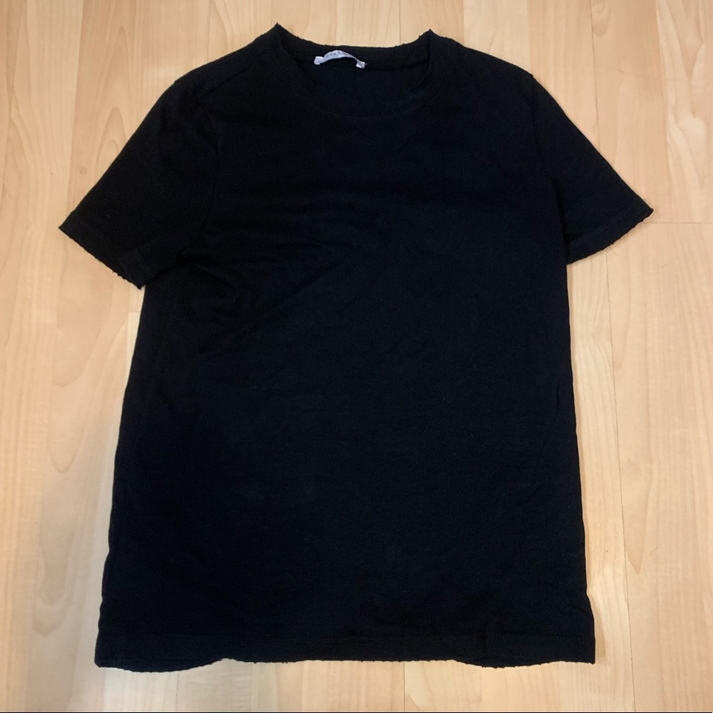 Zara trafaluc classic black t-shirt. Size S.